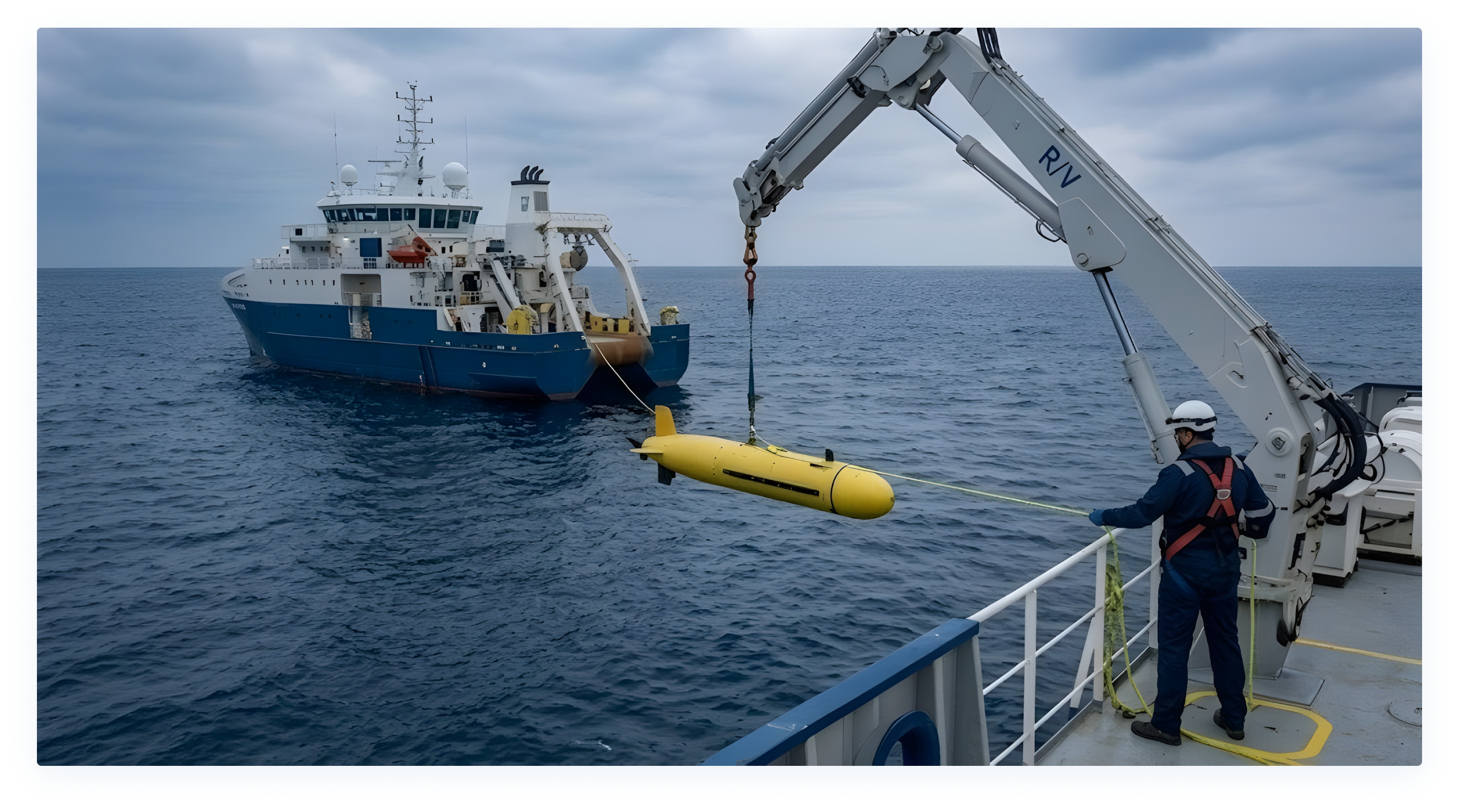 ROV supporting underwater environmental research